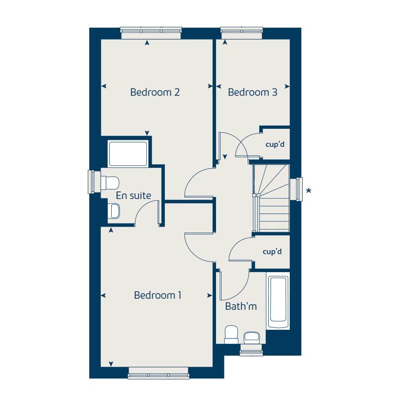 First floor floorplan of The Cypress at Partridge Walk floor floorplan of The Cypress at Partridge W